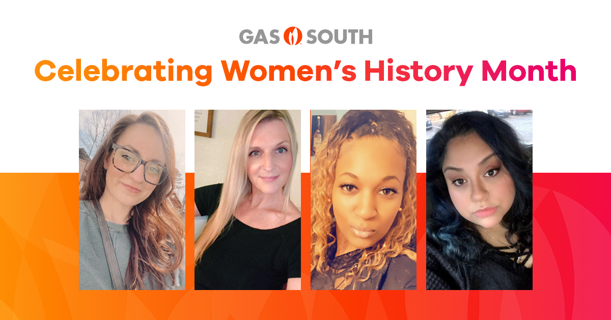 Four different women being celebrated for Women's History Month.