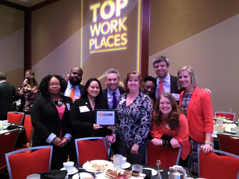 Gas South employees and the top work place award