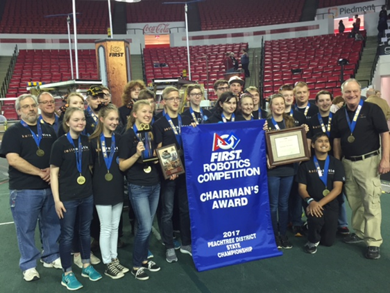 group photo of the peachtree district state championship